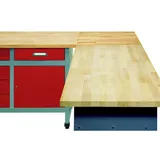 KÜPPER Verbindungselement, BxL: 60 x 60 cm, Buchenholz, für Werkbänke