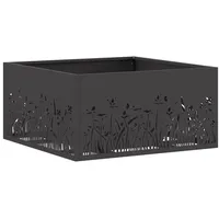vidaXL - Feuerstelle Quadratisch Schwarz 60x60x30 cm Stahl