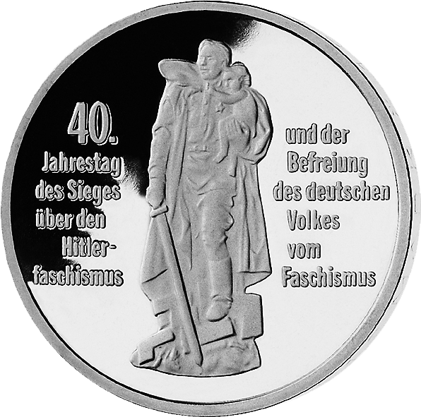 10-Mark-DDR-Gedenkmünze - "40. Jahrestag der Befreiung"