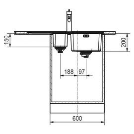 Franke MYX 251 A rechts Einbauspüle Edelstahl Druckknopfventil 860 x 520 mm