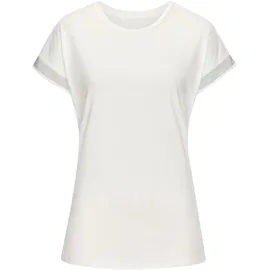 LASCANA Kurzarmshirt "mit glitzernem Strass-Design am Arm", Damen, Gr. 48/50, beige (creme), Single Jersey, Obermaterial: 100% Baumwolle, unifarben, figurumspielend, Rundhals, Shirts, aus luftiger Baumwoll-Qualität
