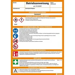 Betriebsanweisung Isopropanol, CLP/GHS, Kunststoff, 210x297mm, ASR A1.3, DIN EN ISO 7010
