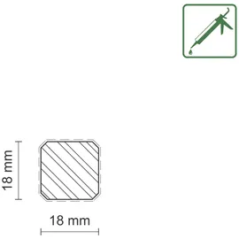 FN Neuhofer Eckenstäbchen 18 x 18 x 60 mm L0161L RAL9010 Fichte/Kiefer