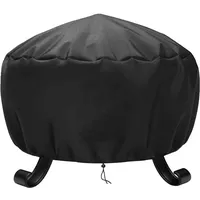 nomiou Abdeckung für Feuerschale Wasserdicht,Abdeckung Feuerschalen für den Garten,Terrasse und Balkon, 600D Oxford-Gewebe Abdeckung für Feuertonne und Feuerkorb,feuerschalen Abdeckung(Ø77x31cm)