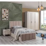JV Möbel Kinderzimmer-Set aus Holz in beige mit modernem Design