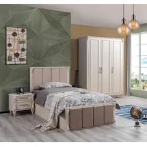 JV Möbel Kinderzimmer-Set aus Holz in beige mit modernem Design