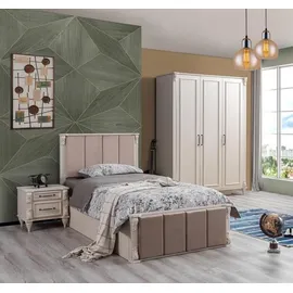 JV Möbel Kinderzimmer-Set aus Holz in beige mit modernem Design