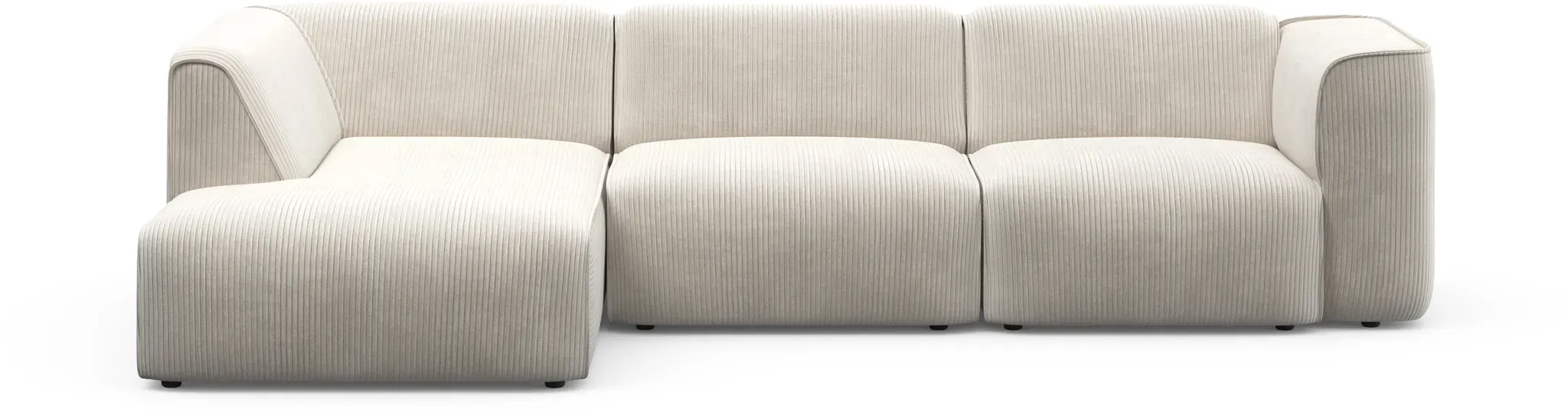 Ecksofa RAUM.ID "Merid jederzeit durch Module erweiterbar L-Form", beige (creme), B:295cm H:70cm T:162cm, 100% Polyester, Sofas, als Modul oder separat verwendbar, für individuelle Zusammenstellung