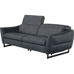 2,5-Sitzer EGOITALIANO "Dafne", grau (charcoal), B:208cm H:97cm T:108cm, Sofas, mit und ohne elektrischer Relaxfunktion, Kopfteile manuell verstellbar