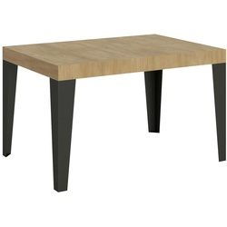 Itamoby Ausziehbarer Tisch 90x130/390 cm Geflammte Eiche Natur Anthrazit
