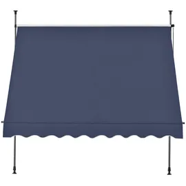 pro.tec Klemmmarkise Stem 400 cm dunkelblau