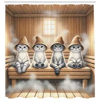 ABAKUHAUS Duschvorhang 175 x 180 cm grau