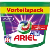 Ariel Allin1 PODS, Flüssigwaschmittel-Kapseln Color+ 53 Waschladungen, Ausgezeichnete Fleckentfernung Beim 1. Waschen