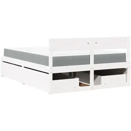 vidaXL Bett 120 x 200 cm Weiß