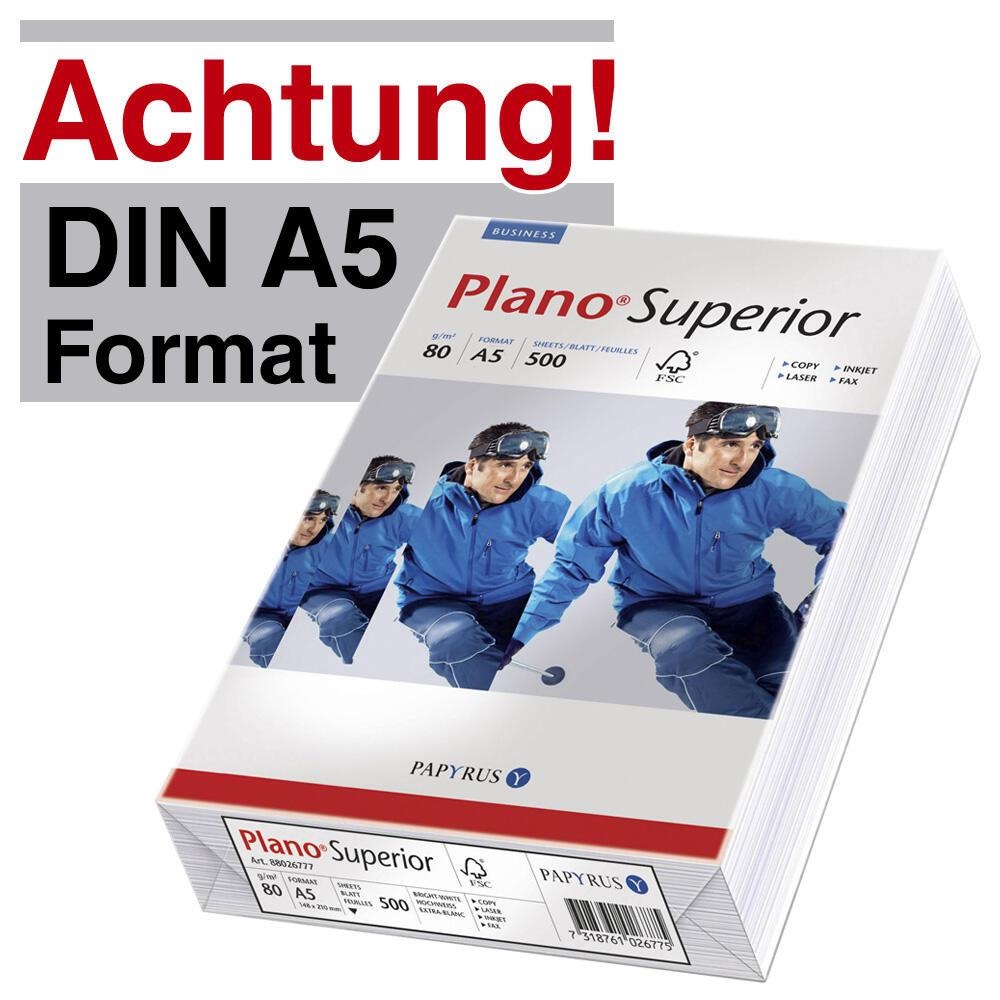 Plano Kopierpapier DIN A5 80 g/m2