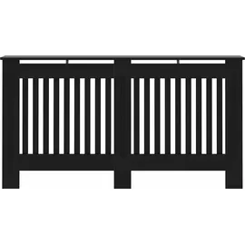 vidaXL Heizkörperverkleidung Schwarz 152x19x81,5 cm