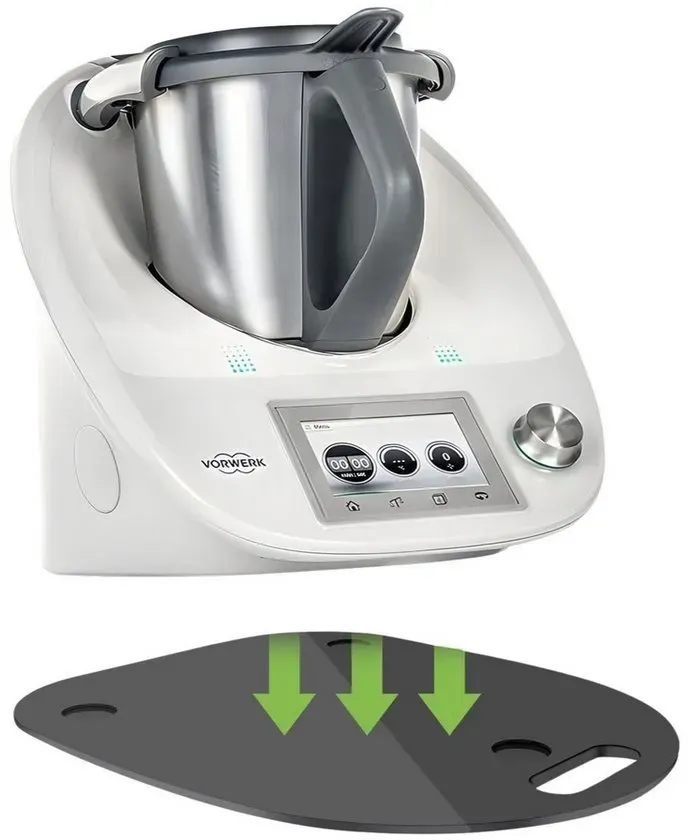 Preisvergleich Produktbild Allyson Ablageregal Gleitbrett für Thermomix TM6 TM5, Rollbrett, Küchenmaschinen Zubehör schwarz