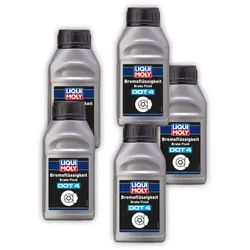 5x 500ml LIQUI MOLY 21156 Bremsflüssigkeit DOT 4 synthetisch Scheiben Trommel