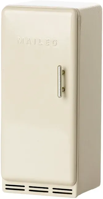 Maileg Kühlschrank Maus Creme Puppenzubehör - Miniatur, für Maileg Mäuse, detailreiches Zubehör für Puppenhaus
