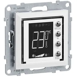 Legrand Seano MyHome Thermostat mit beleuchtetem Display und Temperatursensor Ultraweiß