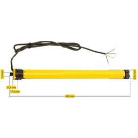 Schellenberg Rohrmotor Mini für 40 mm Stahlrohrwellen, SW 40, ideal für Kunststoff Rolladen bis 2 m2 Fläche, Rolladenantrieb