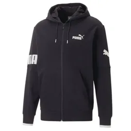 Puma Herren Power Colorblock Full-zip Hoodie Tr Schwarz, S