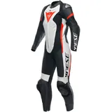 Dainese Grobnik 1-Teiler Damen Motorrad Lederkombi, schwarz-weiss-rot, Größe 46