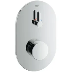 Grohe Selbstschluss-Brausebatterie Eurosmart CT, mit Mischung, Fertigmontageset für UP-Einbaukasten 36 322 001, Chrom 36321000