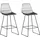 Beliani Barhocker Preston 2er Set Schwarz