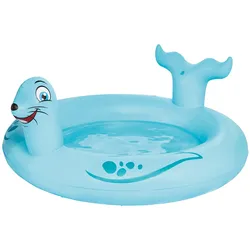 Happy People - Planschbecken - Seelöwe (mit Sprühfunktion, 122x18x47cm) Babypool Pool