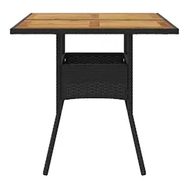 vidaXL Gartentisch 80 x 80 x 75 cm Schwarz