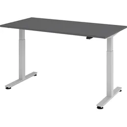 bümö elektrisch höhenverstellbarer Schreibtisch graphit 160x80 cm - Schreibtisch höhenverstellbar elektrisch, elektrischer Schreibtisch & Gaming