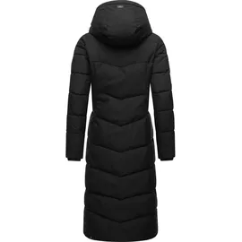 Ragwear Damen Wintermantel Warmer Steppmantel extralang wasserdicht und atmungsaktiv Pavla Extralong Black Gr. XS - XS