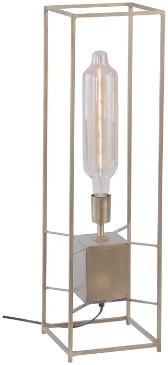 Stehleuchte in Messing im Retro-Stil und Cage-Optik gefertigt