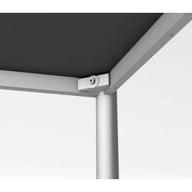 Kerkmann Prime Schreibtisch weiß rechteckig, 4-Fuß-Gestell silber 180,0 x 80,0 cm