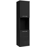 Badplaats Montreal Badezimmerschrank 30 x 131 x 30 cm Schwarz