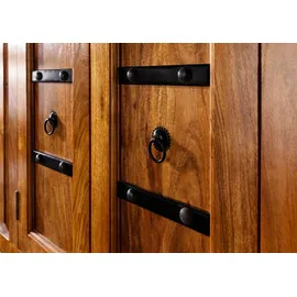 Massivmoebel24 Schrank 112 x 51 x 172 cm Braun/Bronze