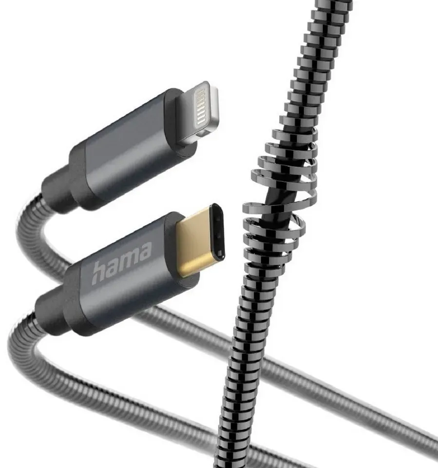 Hama Ladekabel Datenkabel USB-C zu IOS universell Knickschutz 1,5 m Smartphone-Kabel, (150 cm)
