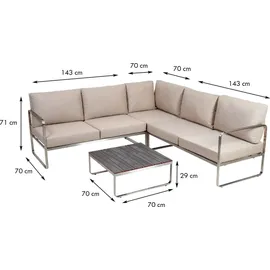 Greemotion Sydney Set 4-tlg. Beige/Silber