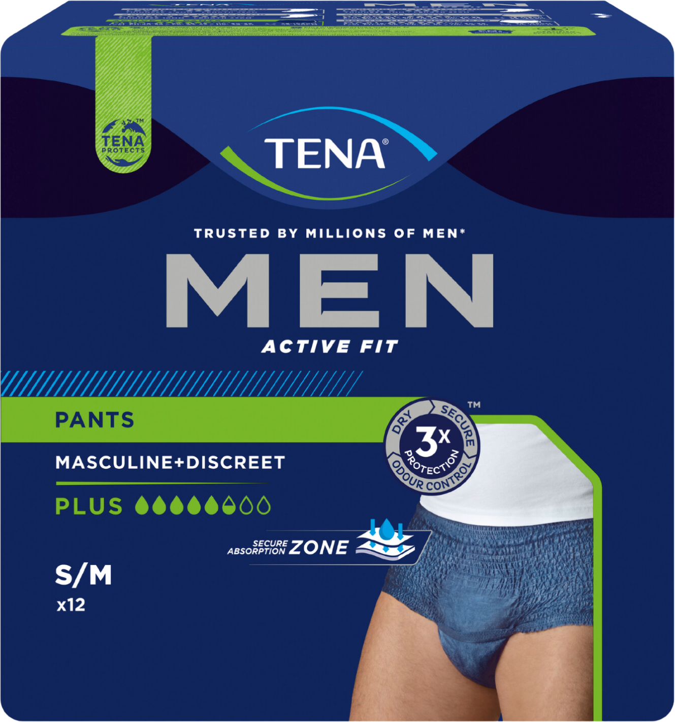 TENA Men Active Fit Pants Plus S/M / Sparpaket (4 x 12 Stück)