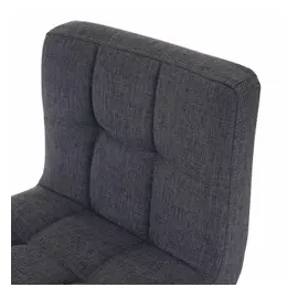 Mendler 2er-Set Barhocker Kavala, Barstuhl Tresenhocker, mit Lehne drehbar ~ Stoff/Textil dunkelgrau, Chromfuß
