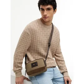 Tommy Hilfiger TH Heritage Camera Bag Umhängetasche Leder/Braun/Khaki