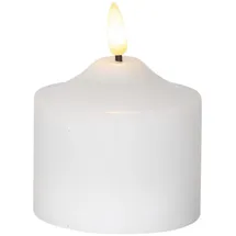 Star Trading LED Stumpenkerze 9,5 cm weiß