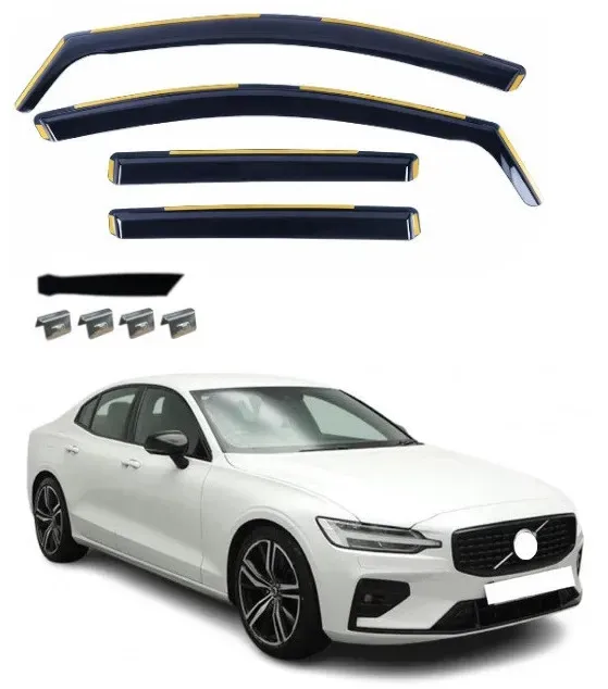 Set aus 4 Stück Windabweisern für Volvo S60 III (2018) +
