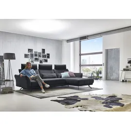 die planbar Eckcouch Polyester L-Form 3-Sitzer Schwarz
