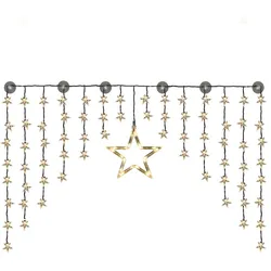 Haushalt International 90 LED Sternenvorhang Lichterkette Vorhang Fenster Sterne