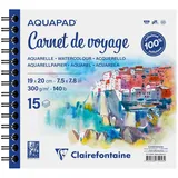 Clairefontaine 2x Reisealbum Skizzenbuch 19x20cm 15 Blatt 975956C