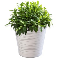 Kadax Blumentopf mit Untersetzer, 30 cm, Creme - KADAX