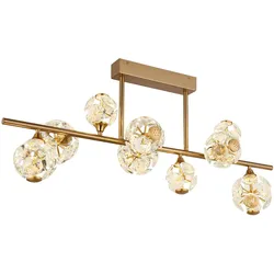 Deckenleuchte Deckenlampe Wohnzimmerleuchte Esszimmerlampe Glas Kristalle LED