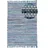 carpetfine Flachgewebeteppich Kelim Chindi Blau 60x110 cm | Moderner Teppich für Wohn- und Schlafzimmer